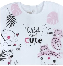 Maglietta Chicco neonato bianca con stampa 67647