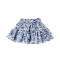 Gonna Sarabanda Bimba bianca fantasia fiori celesti 6272