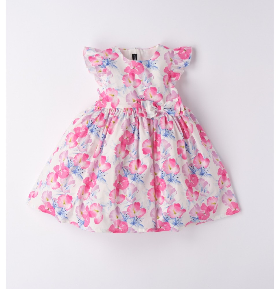 Abito Sarabanda Elegante Bimba bianco a fiori  6244