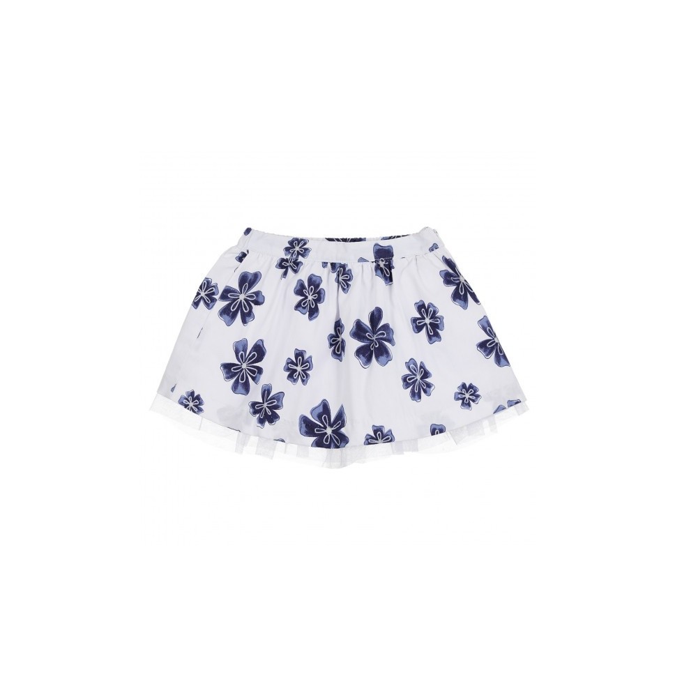 Gonna Chicco Neonato Bianca con dettagli floreali blu 34487