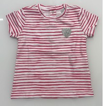 Maglietta Chicco Neonato bianca a righe rosa 06617