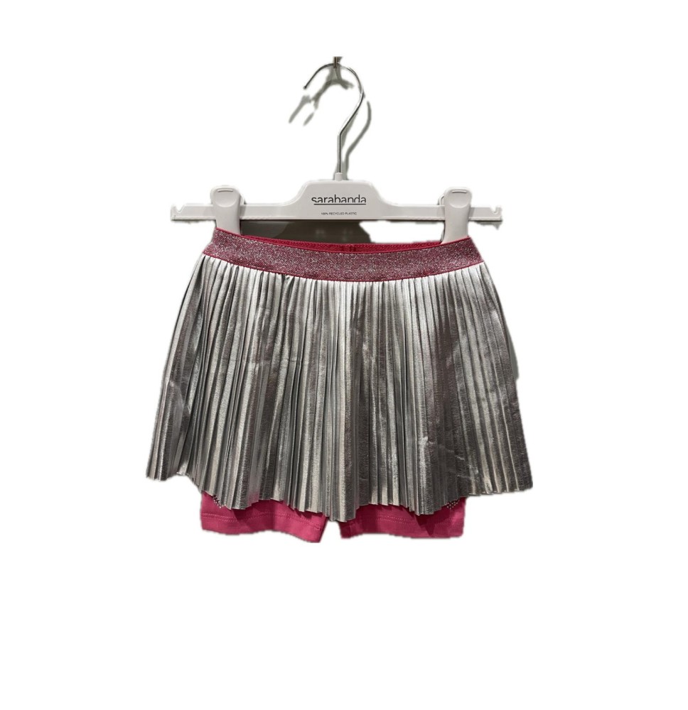 Gonna con leggings Sarabanda  Bimba  Argento e Rosa D4084010