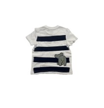 Maglietta Chicco Neonato bianca a righe blu 06653