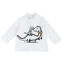 Maglietta Chicco bianca con dinosauro 07535