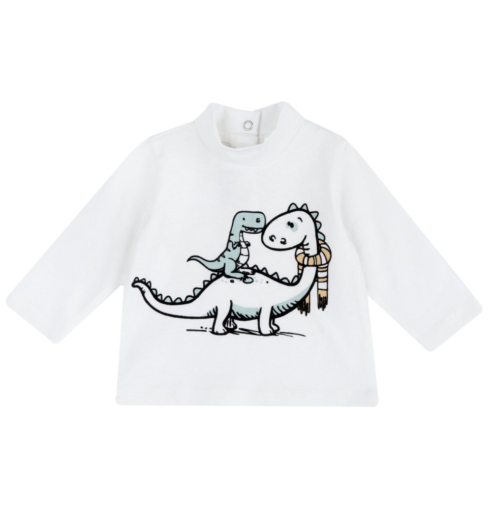 Maglietta Chicco bianca con dinosauro 07535