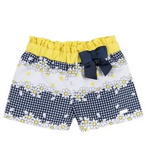 Pantalone corto Chicco Neonato Bianco e blu con stampa 52939