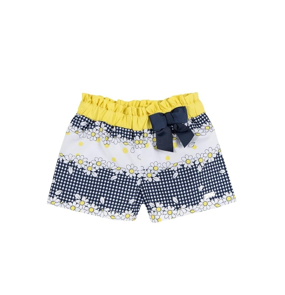 Pantalone corto Chicco Neonato Bianco e blu con stampa 52939