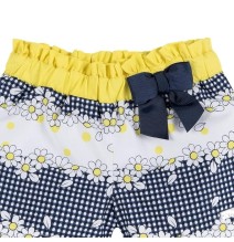 Pantalone corto Chicco Neonato Bianco e blu con stampa 52939