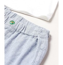 Completo Chicco Neonato maglietta e shorts Bianco e grigio 07467