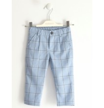 Pantalone Sarabanda elegante Bimbo Azzurro a quadri 4141
