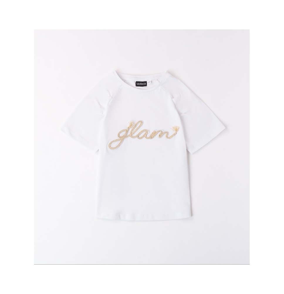 Maglietta Sarabanda bianca ragazza 8424