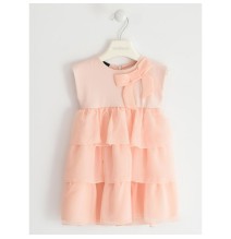 Abito Sarabanda rosa tenue con balze 0442900