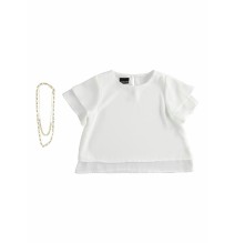 Blusa Sarabanda Ragazza Bianca con collana 4693