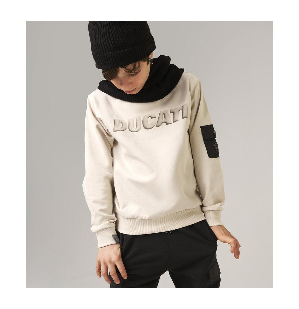 Felpa Beige Ducati per ragazzo 242GA60100