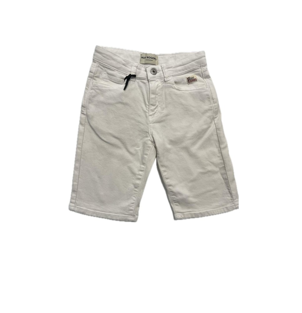 Bermuda Roy Roger's Bimbo in denim bianco B11400