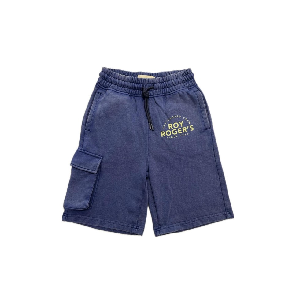 Pantalone corto tuta Roy Roger's Bimbo Azzurro e Blu B14700