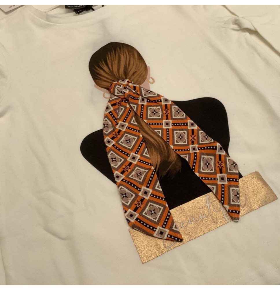 Maglietta Sarabanda ragazza bianca 7673