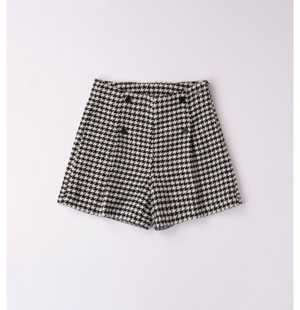 Pantaloncino Sarabanda ragazza bianco e nero 7684