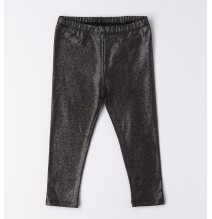Leggings Sarabanda ragazza nero glitter 1177