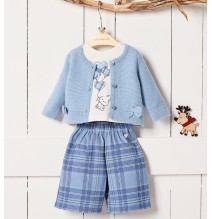 Pantaloni Minibanda larghi bimba blu A725