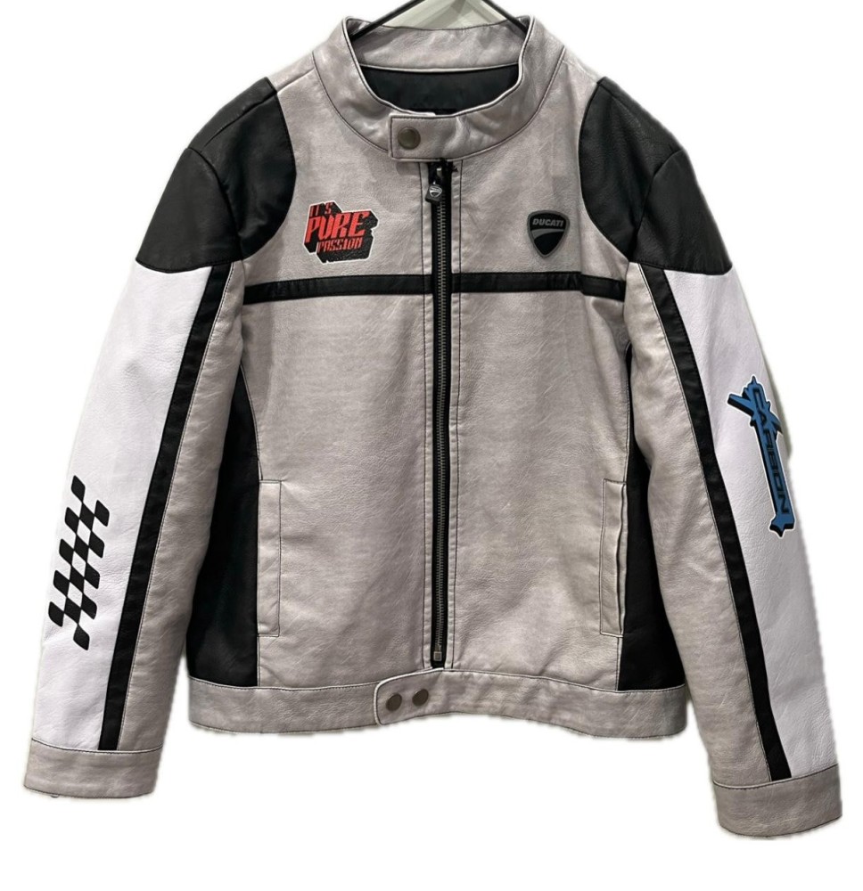 Chiodo Ducati Ragazzo Grigio in ecopelle B64800