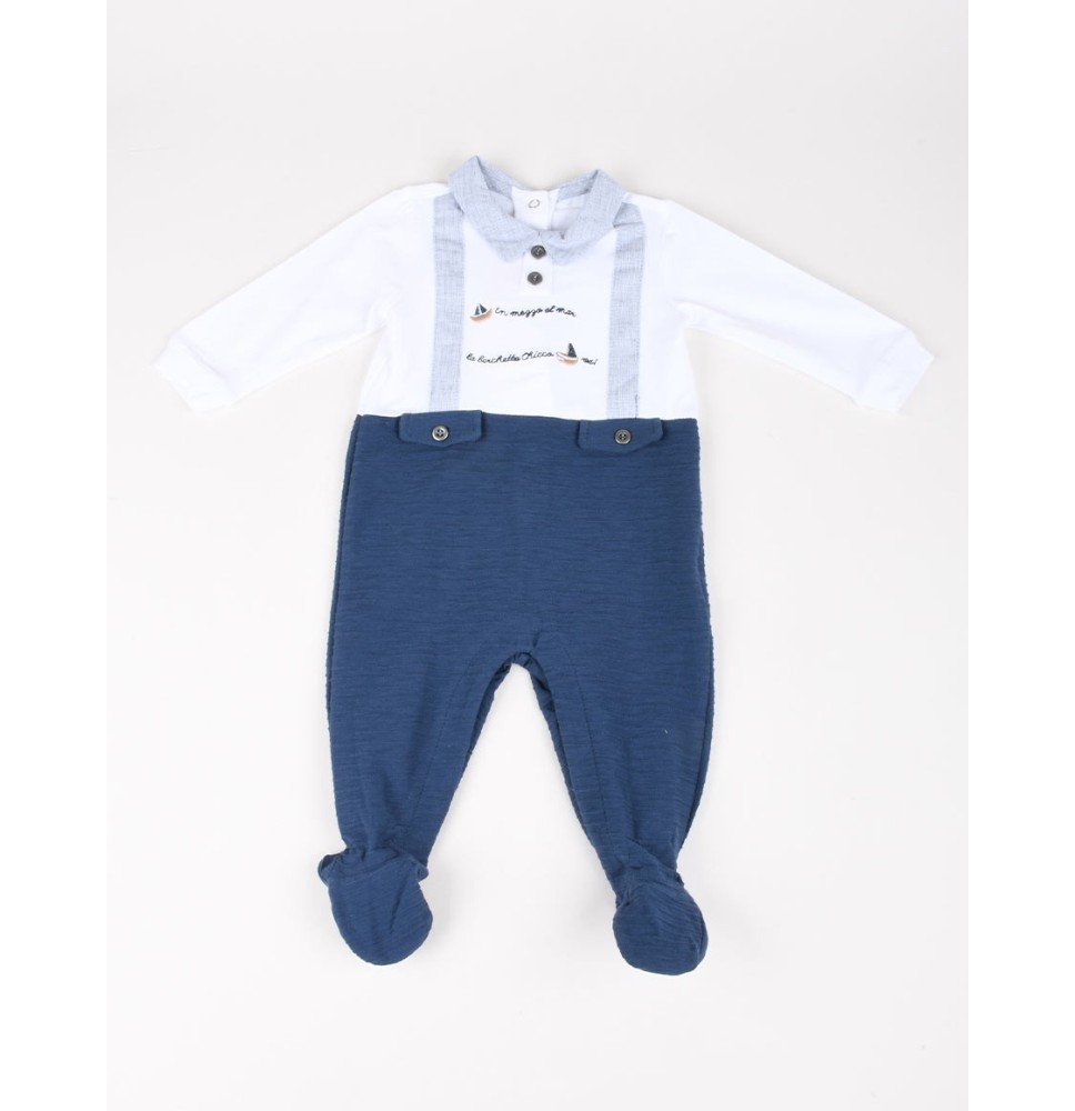 Tutina Chicco Neonato Bianca e Blu 02246