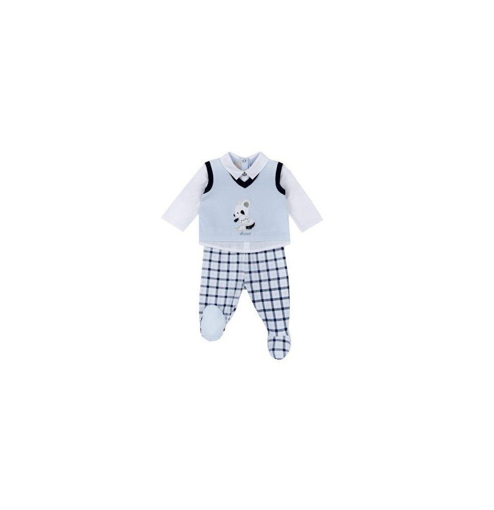 Tutina Due pezzi Chicco Neonato Azzurra 70409
