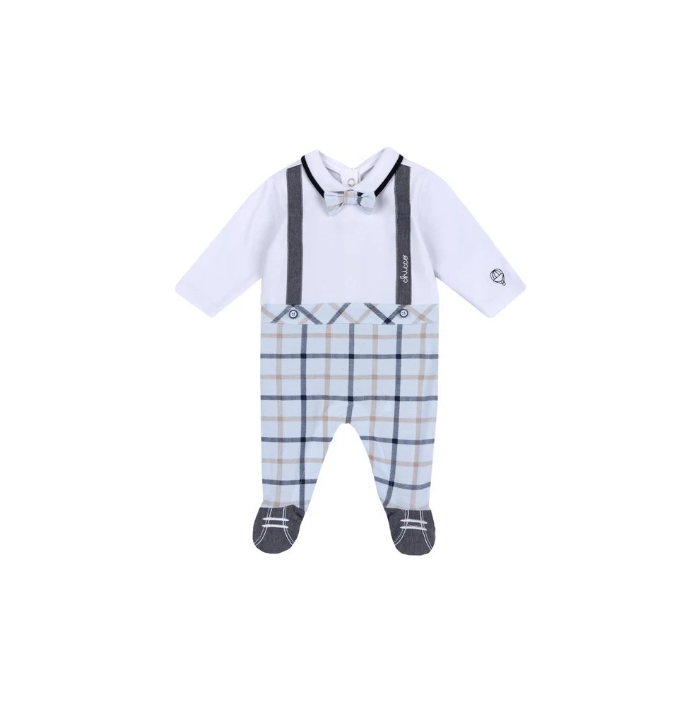 Tutina Chicco Neonato Bianca e azzurra 02442 Tutina Chicco Neonato Bianca e azzurra 02442