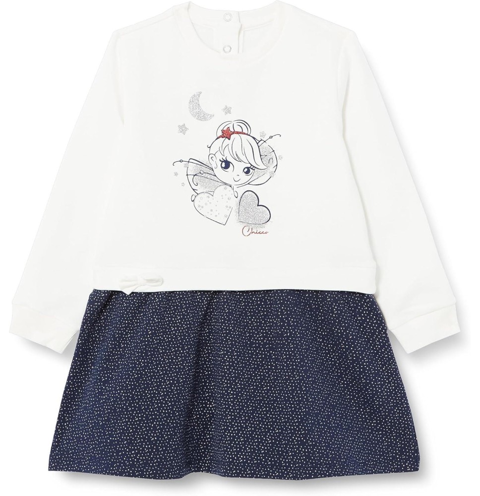 Abito Chicco bimba bianco 02878