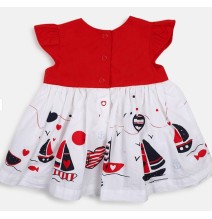 Completo Chicco abito e Coulotte Neonato Bianco e rosso 73748