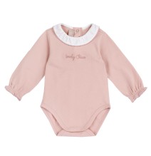 Body Chicco rosa esternabile manica lunga con colletto volant 07929