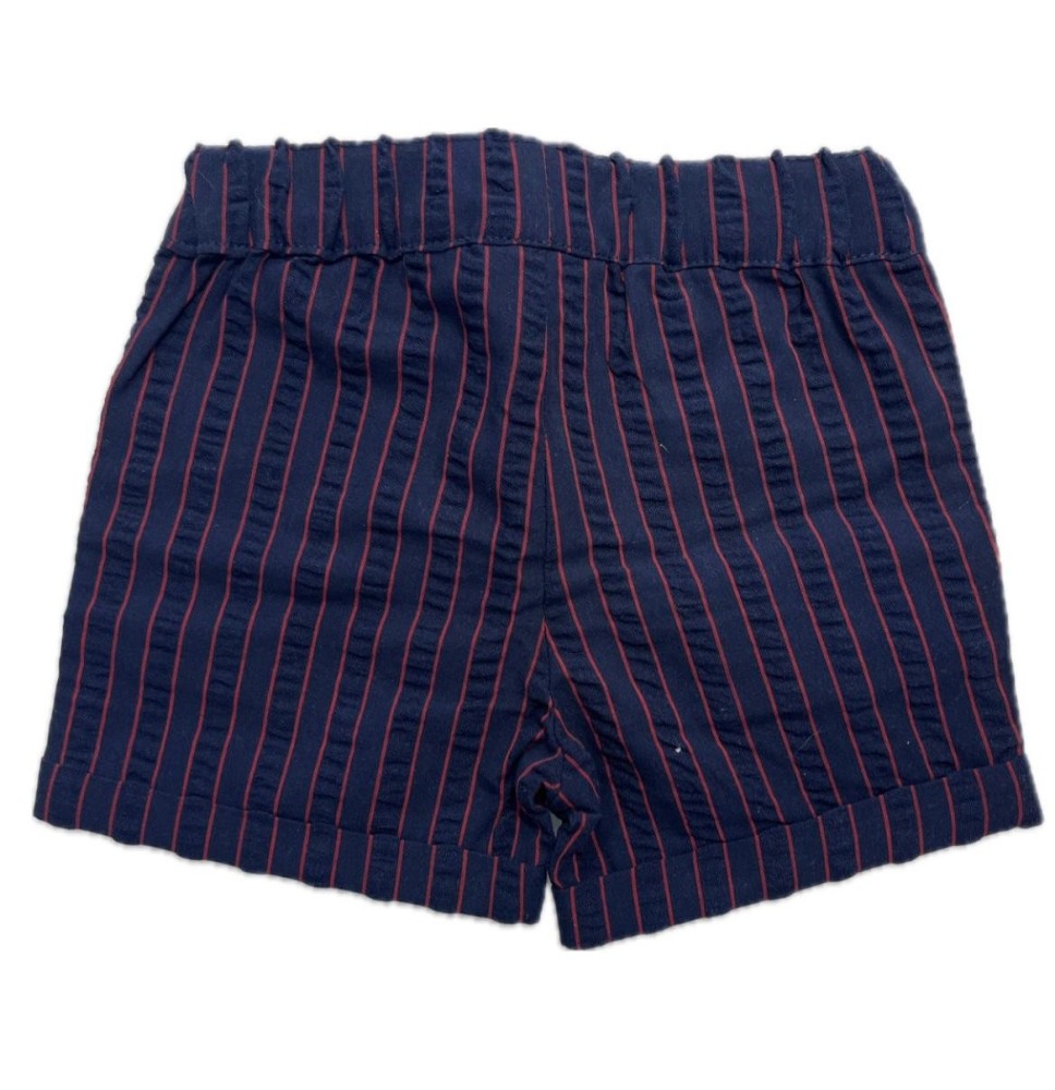 Pantalone corto Minibanda Neonato Blu a Righe rosse 32650