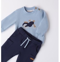 Tuta blu neonato sportiva Minibanda A656