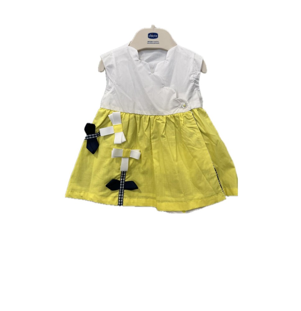 Vestito Chicco Neonato Reversibile Bianco e Giallo 03836