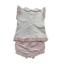 Completo Chicco Neonato Maglietta e Shorts Bianco e Rosa 76664