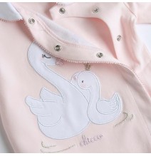 Tutina Chicco Neonato Rosa stampa cigno 27099