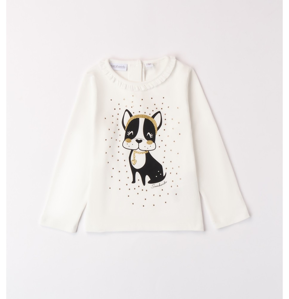 Maglietta Sarabanda bimba bianca A223