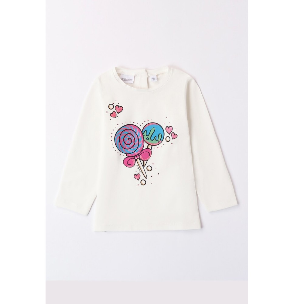Maglietta Sarabanda bimba bianca A356