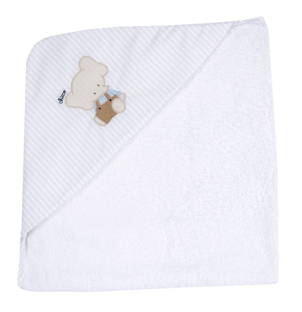 Accappatoio Chicco Neonato Bianco e Azzurro 011841