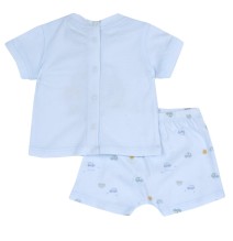 Completo Chicco Neonato maglietta e pantaloni corti Azzurro 073903