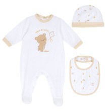 Set Chicco Neonato tutina, cappello e bavaglino Bianco 073916