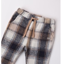 Pantaloni Minibanda Beige a quadri bimbo  0223A62700