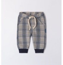 Pantaloni Minibanda Beige a quadri neonato A626