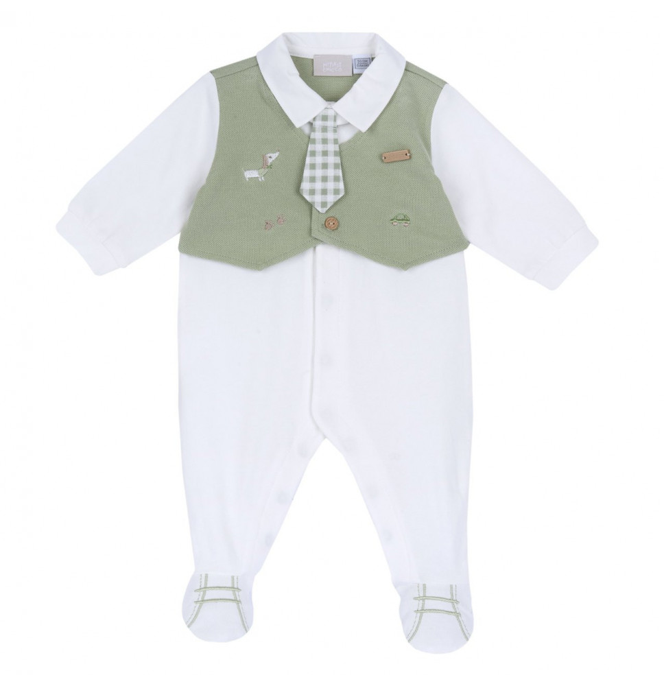 Tutina Chicco neonato bianca e verde 027237