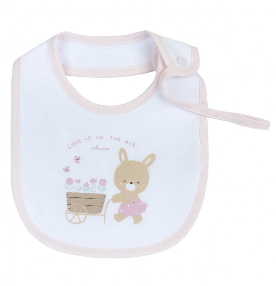 Bavaglino Chicco neonato  rosa, azzurra e beige 032999