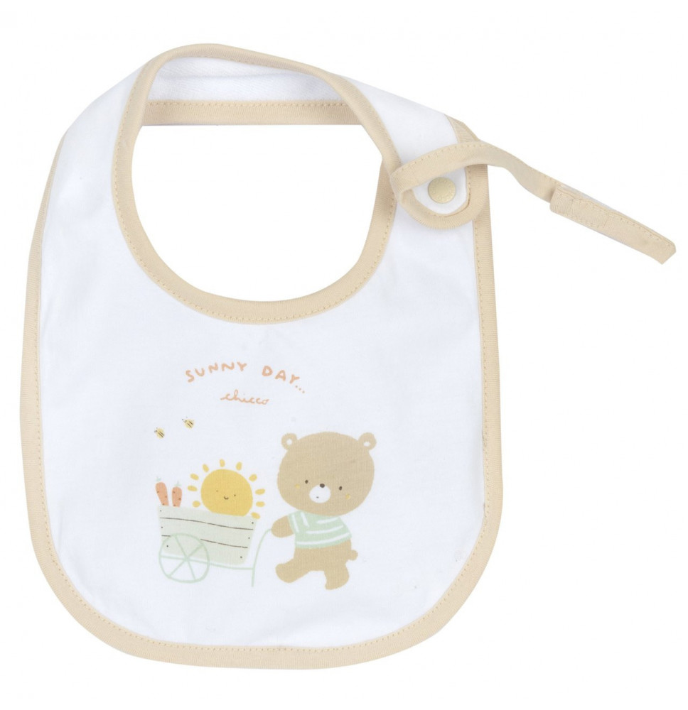 Bavaglino Chicco neonato  rosa, azzurra e beige 032999