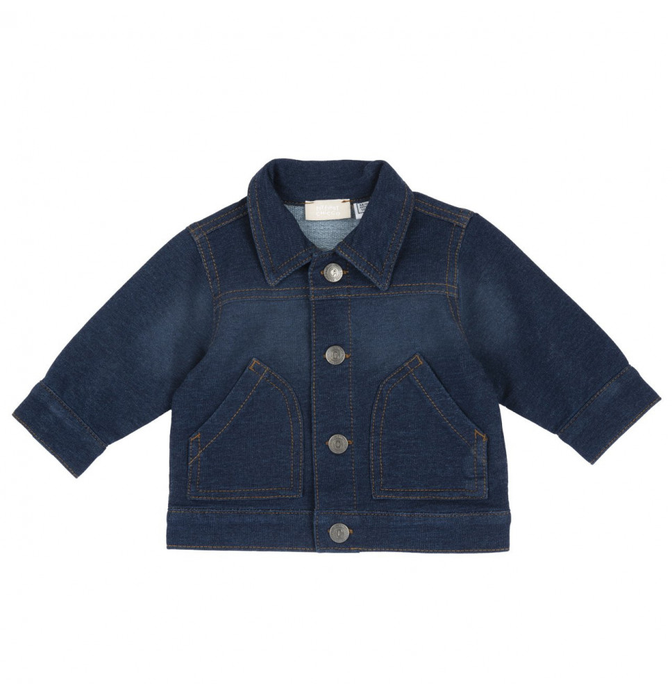 Giubbino Chicco effetto felpa in denim bimbo 087868