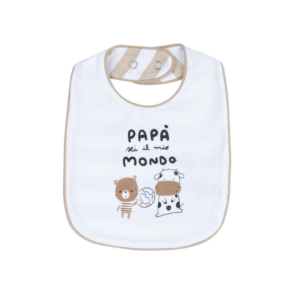 Bavaglino Chicco Neonato Mamma, Papà, Nonni Bianco 016936