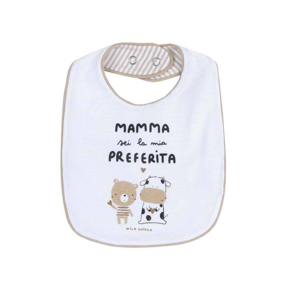 Bavaglino Chicco Neonato Mamma, Papà, Nonni Bianco 016936