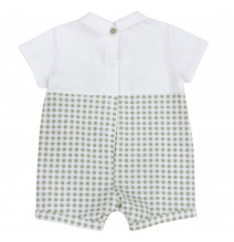 Pagliaccetto Chicco Neonato con papillon Verde Stampato 051349